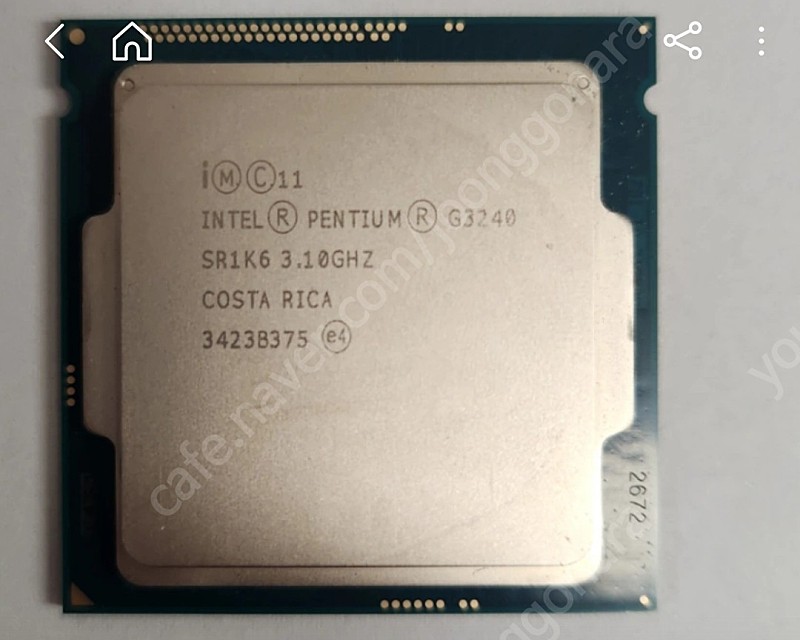 인텔 CPUG3240 + ddr 4gb램 팔아요!
