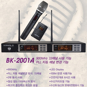 카날스 BK-2001A , 핀 마이크 2개