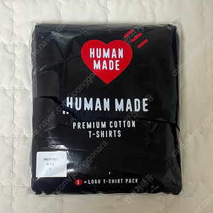 휴먼메이드 3팩 티셔츠 블랙 xl 새상품(종이가방, 좌석)