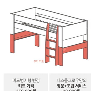 니스툴그로우 미드벙커 침대 키트