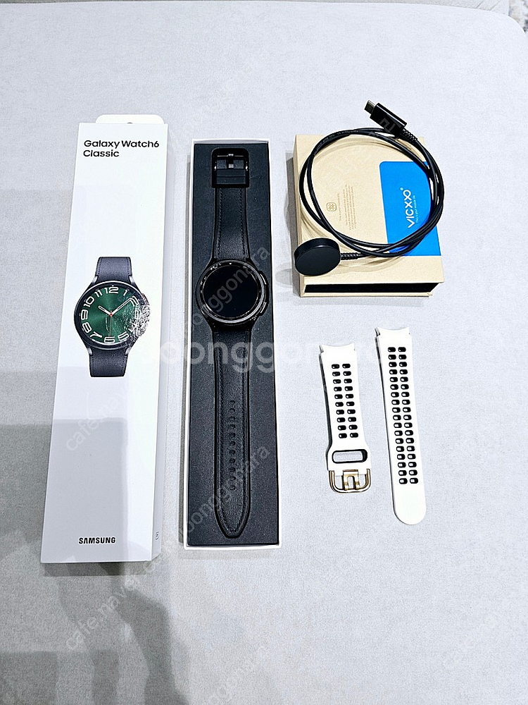 갤럭시 워치6 클래식 블랙 47mm 블루투스 S급 풀박--0