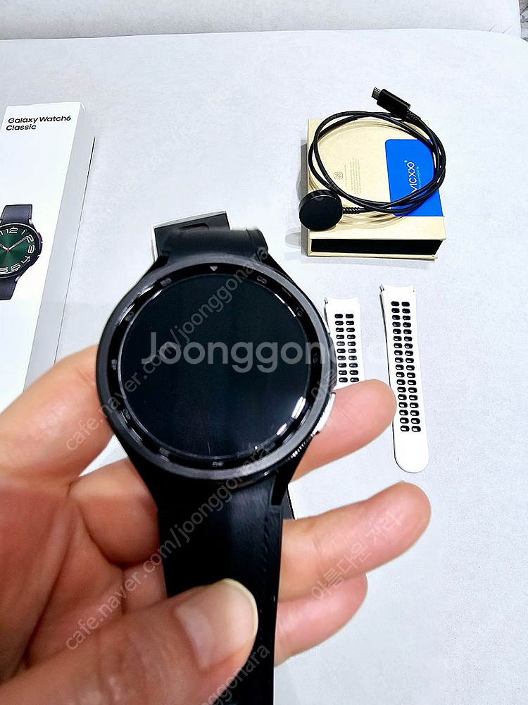 갤럭시 워치6 클래식 블랙 47mm 블루투스 S급 풀박--1