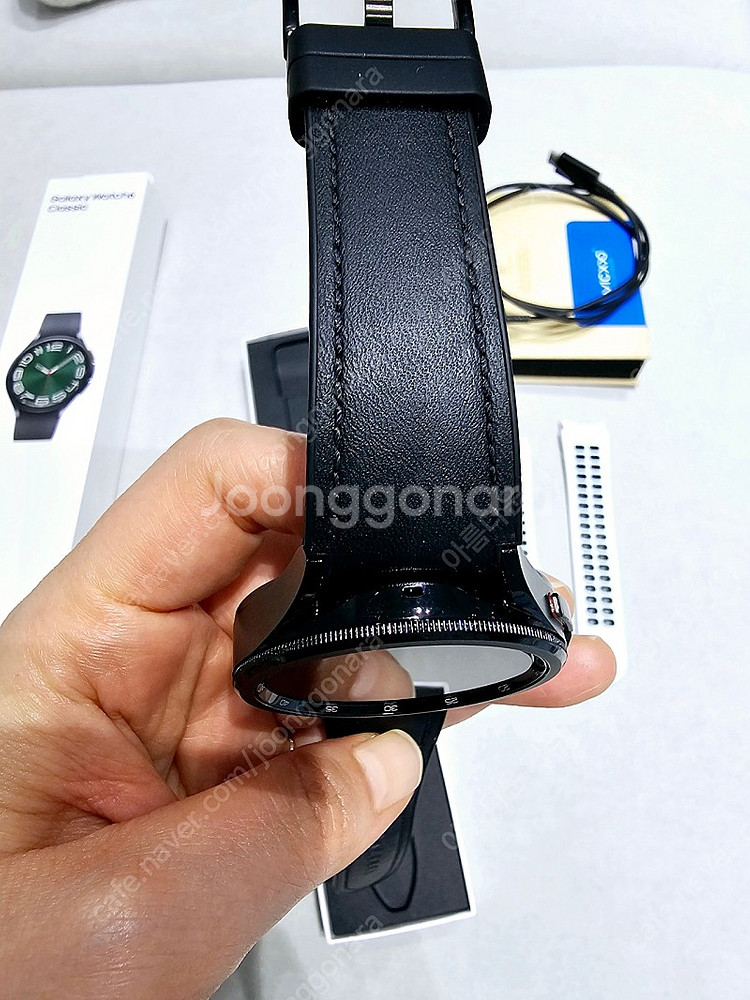 갤럭시 워치6 클래식 블랙 47mm 블루투스 S급 풀박--2