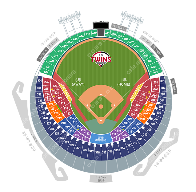 4월 17일(수) LG트윈스 vs 롯데자이언츠 1루 오렌지석 205블록 단석