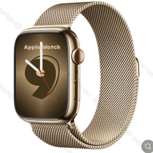 [미개봉 신품] Apple Watch 9 GPS+Cellular 45mm 골드 스테인리스 스틸 케이스/골드 밀레니즈 루프 MRMU3KH
