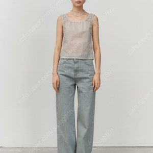 아모멘토 STRING SQUARE NECK TOP_GREY