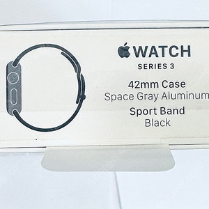 애플워치3 SERIES 3 / 42mm Case / Space Gray Aluminum / Sport Band Black / 재포장 / 택배무료