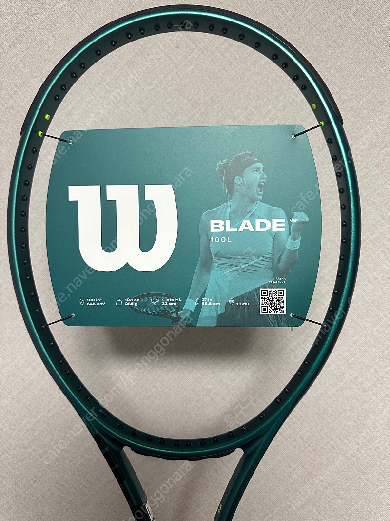 윌슨 블레이드 v9 100l 285g 2그립 테니스라켓 새상품