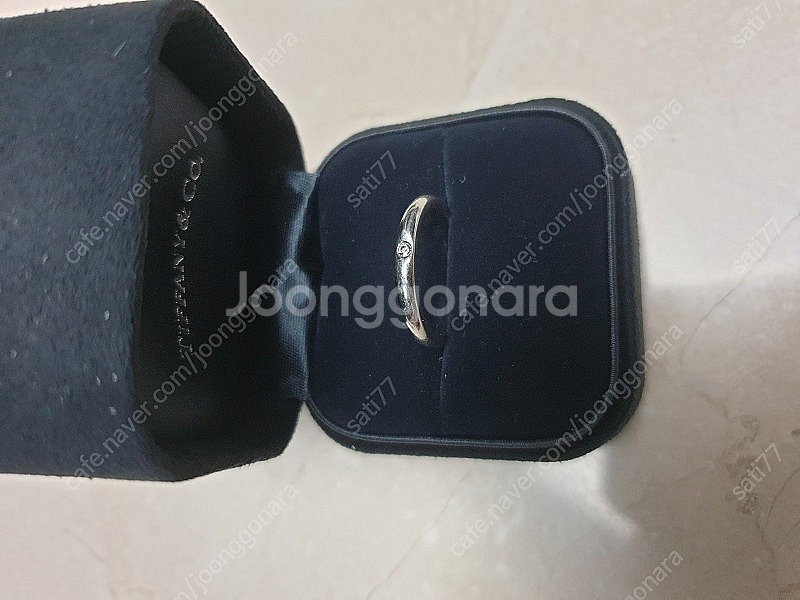 정품 티파니 웨딩1포인트 플레티늄 12호--2