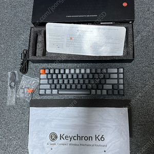 키크론 K6 RGB 핫스왑 적축 박스풀 4만 (기계식 키보드)