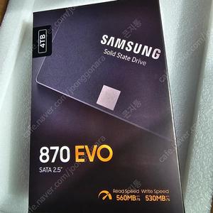 미개봉 정품 삼성 SSD 870EVO 4TB 팝니다.