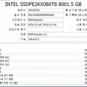 [판매] INTEL SSD DC P4510 SERIES 8TB 8테라 / NVMe U.2 젠더 포함