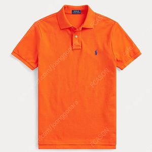 [L] 폴로랄프로렌 슬림핏 피케 카라 반팔 티셔츠 오렌지