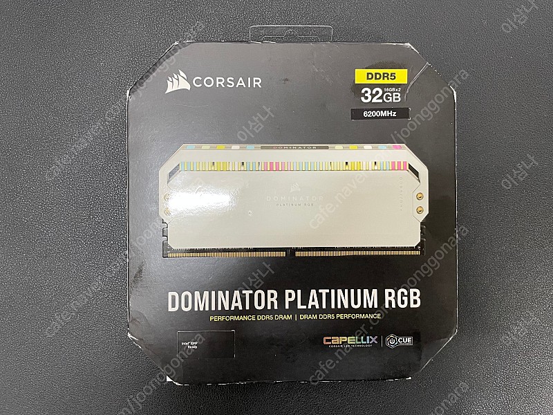 커세어 도미네이터 화이트 Corsair Dominator Platium RGB DDR5 32G(2x16GB) 6200MHz C36 판매합니다.