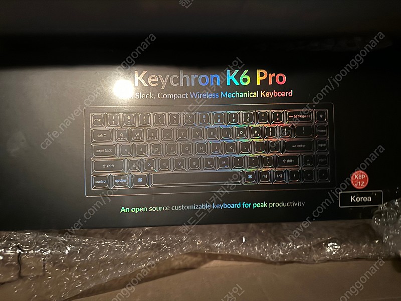 키크론 K6 PRO 알루미늄 RGB 핫스왑 적축 새상품