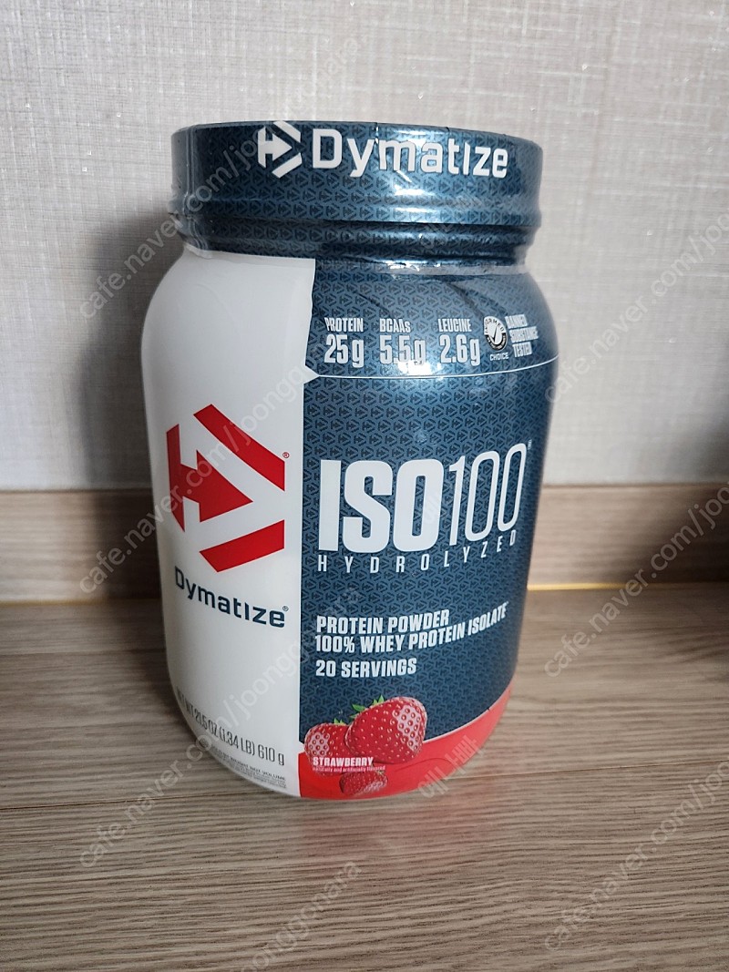 다이마타이즈 ISO 100 웨이 프로틴 파우더 단백질 보충제, 610g, 스트로베리