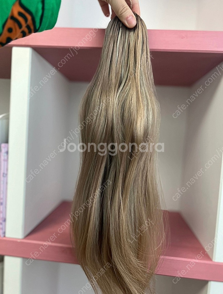 땋기붙임머리 특수컬러 애쉬브라운&애쉬그레이 투톤 옴브레...--0