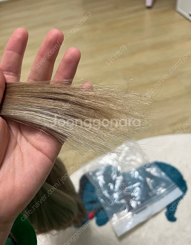 땋기붙임머리 특수컬러 애쉬브라운&애쉬그레이 투톤 옴브레...--2