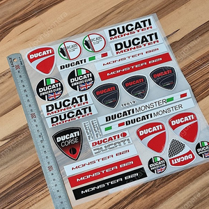 두가티 Ducati 데칼 반사 로고 엠블럼 스티커