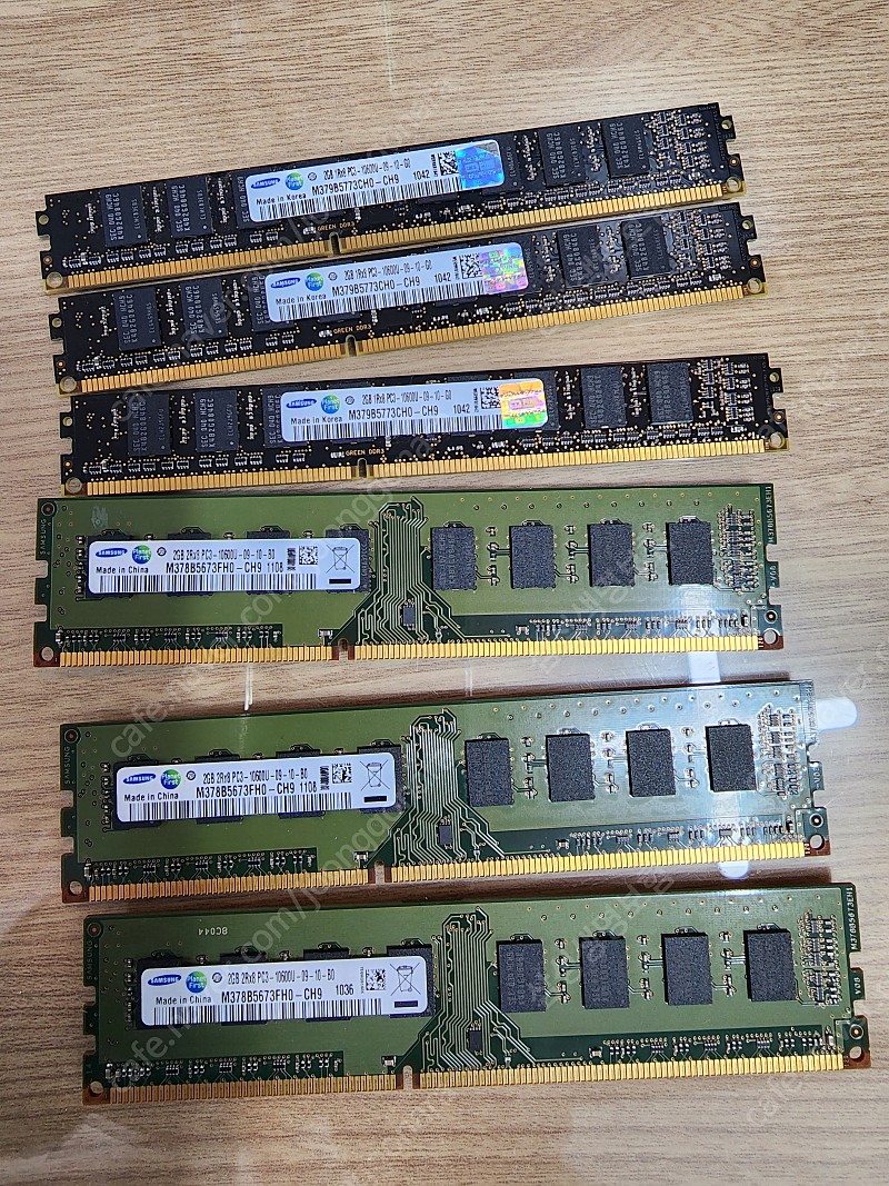 DDR3 삼성 2기가램 * 6개 = 12기가 2만5천원 +>1만5천원으로 인하