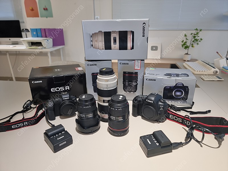 캐논 EOS R, EOS 5D M4, EF 렌즈 SET (16-35, 24-105F4, 70-200 IS2 판매)