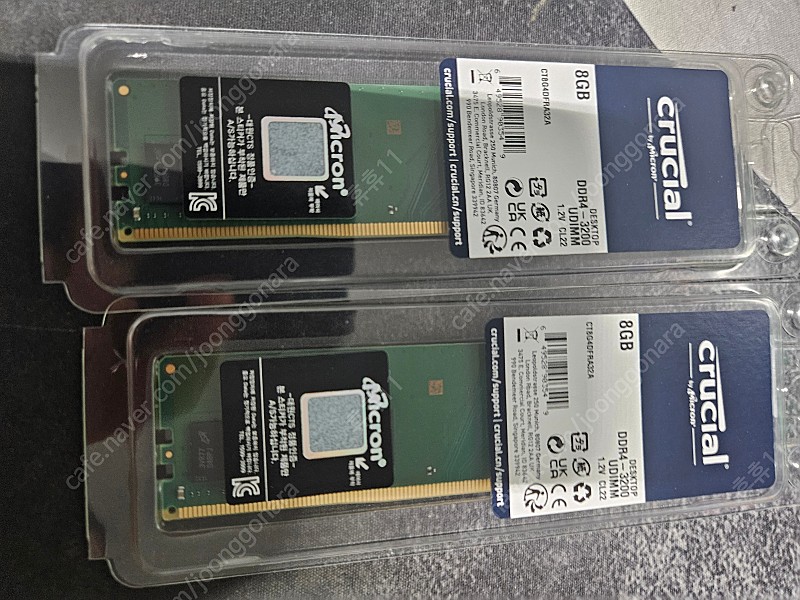 [마이크론] 마이크론 Crucial DDR4 PC4-25600 CL22 대원씨티에스 [16GB (8GB*2)] (3200)