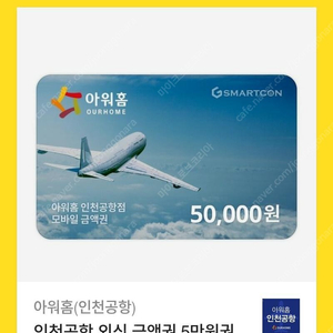 인천공항 아워홈 외식 5만원권