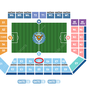 [정가양도] 대구fc vs 대전 1층 대구존 E5구역 1열 2연석