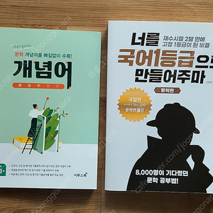 너를 국어1등급으로 만들어주마(문학편)+개념어 몽땅벗기기(문학)ㅡ새책