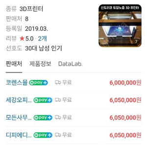 신도리코 sindoh 3dwox 2x 3d프린터 판매합니다