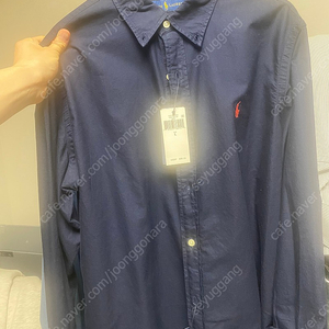 폴로 클래식핏 가먼트다이 옥스포드 셔츠 L 사이즈 (네이비) 새상품 판매