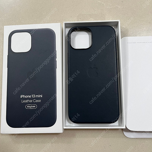 (미사용 새상품) 아이폰 13 미니 애플 정품 가죽 케이스 미드나이트