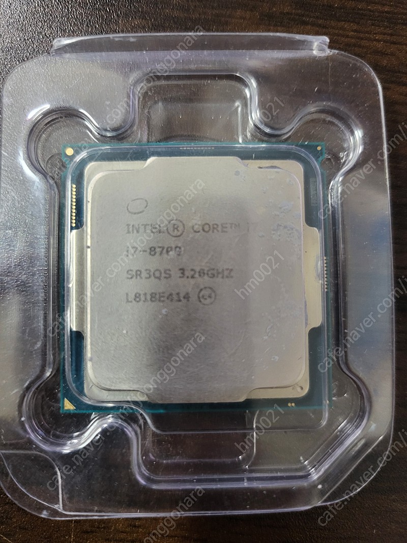 인텔 i7-8700 중고CPU 쿨러X