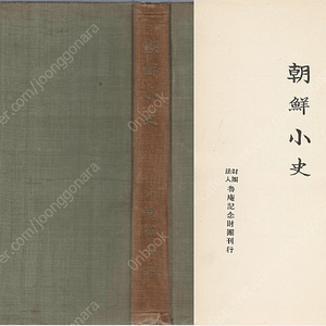 朝鮮小史 ( 조선소사 ) <1931년 출판도서> 고조선 한사군 신라 고구려 백제 고려 무인 몽고 조선 사화 붕당 임진왜란 정유재란 당쟁 세도정치 대원군 한일합방 총독부