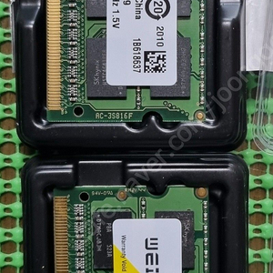 ddr3 8기가 1600MHZ 노트북 램 2개