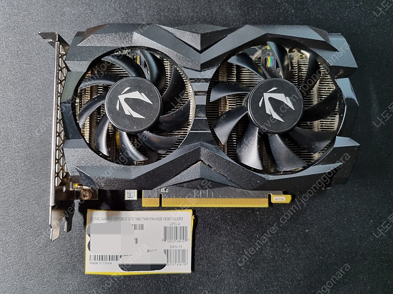 [개인]zotac gtx1660 twin 6gb 팝니다.