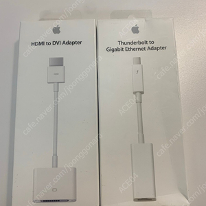 애플 맥북프로 정품 어뎁터 HDMI to DVI / 썬더볼트 to 이더넷 adapter
