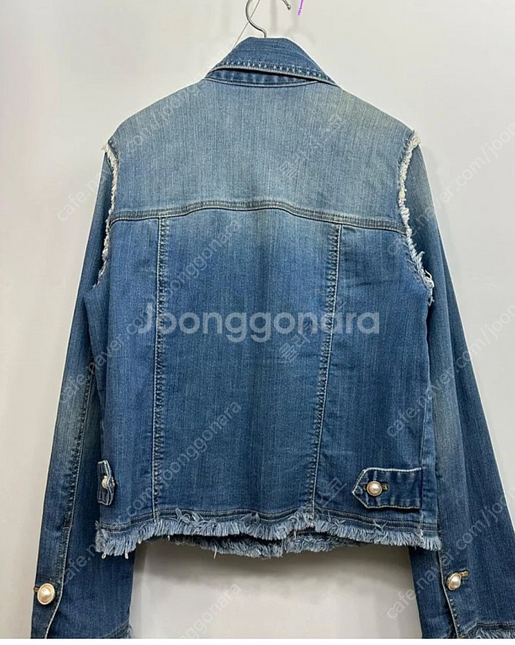 오즈세컨 진주 단추 데님자켓--1