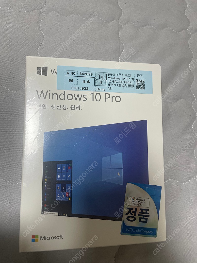 Windows 10 Pro FPP 처음사용자용 미개봉