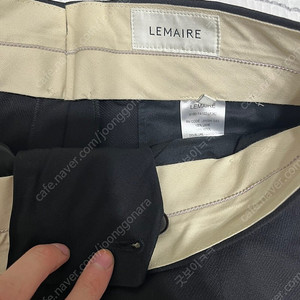 르메르 lemaire pleated pants 999 black