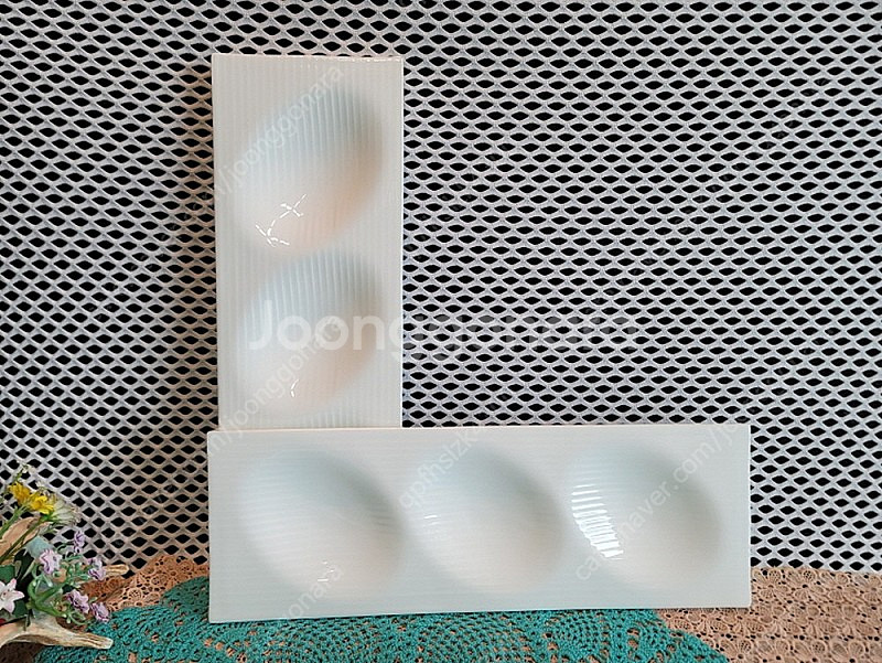 행남자기 화이트 3구 써빙접시 9점( 소분가능)--1