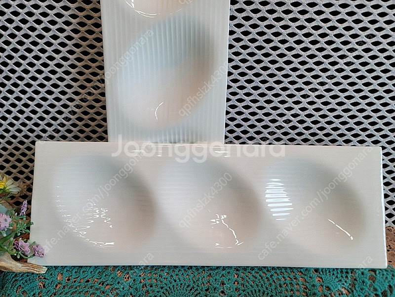 행남자기 화이트 3구 써빙접시 9점( 소분가능)--3