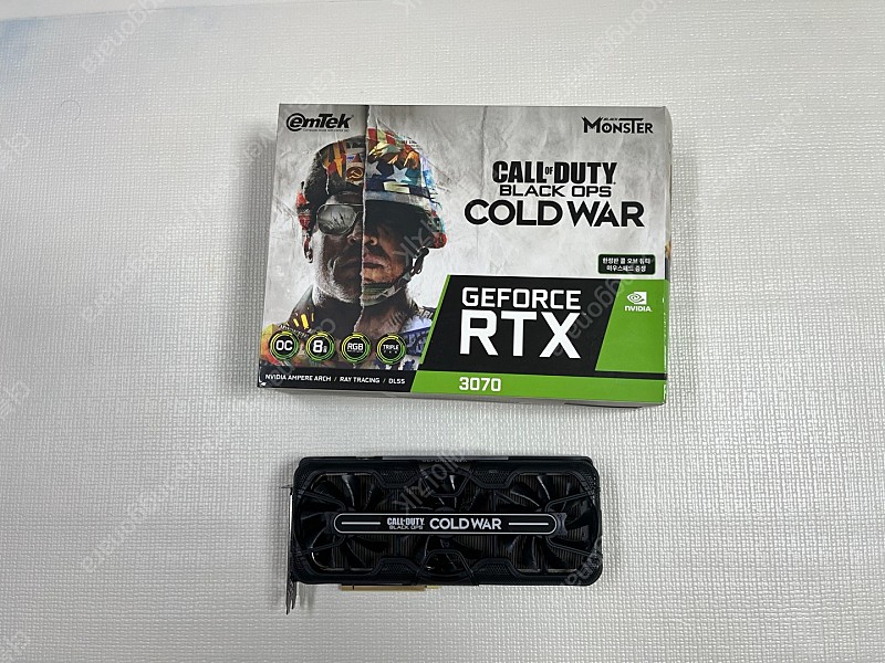 이엠텍 rtx3070 콜오브듀티 oc/8gb 블랙몬스터 팔아요