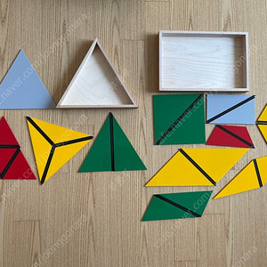아가월드 몬테소리 직사각형 , 삼각형 구성상자 새상품/ 교육자료 드려요 택포