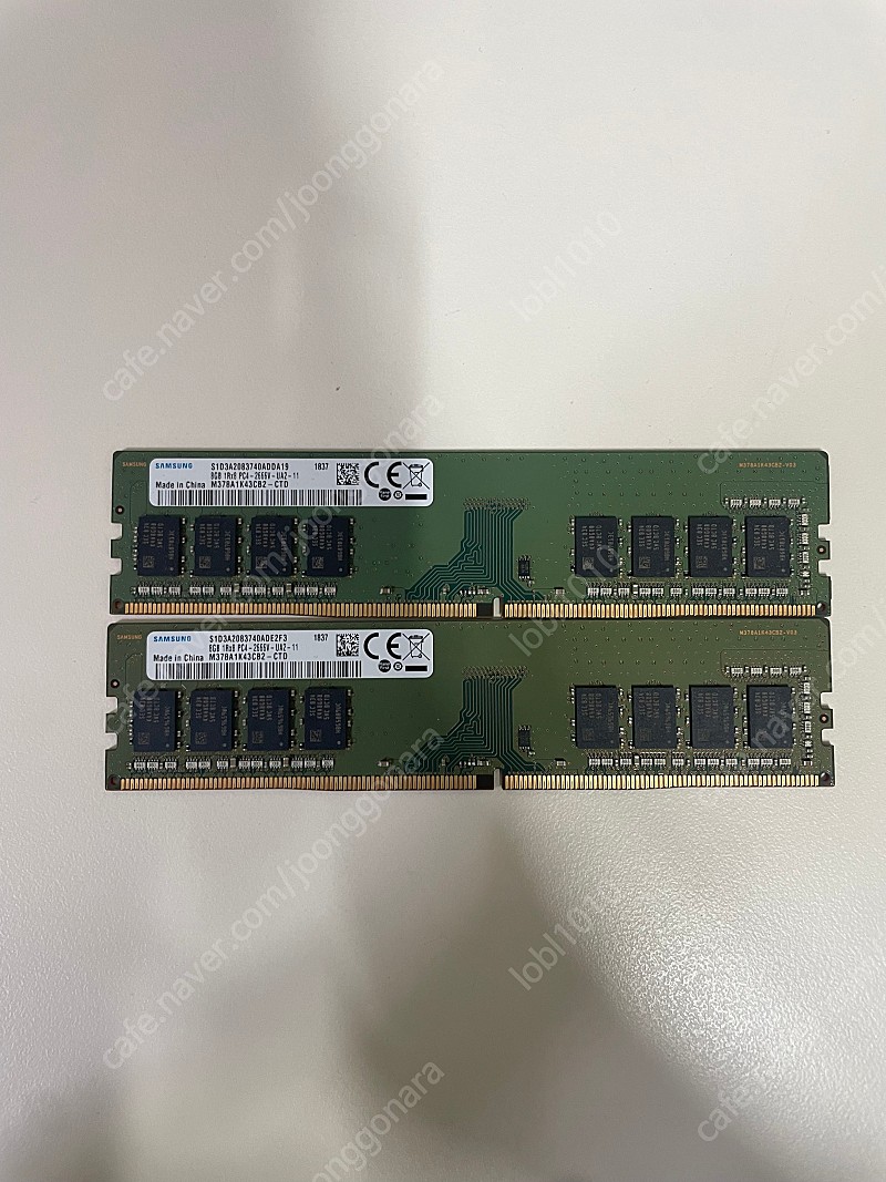 삼성 ddr4 16gb (8*2) 2666 단면램 택포