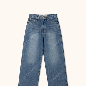 (w) 라벨아카이브 데님 Mariam wide fit jeans mid blue