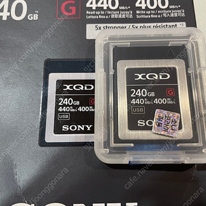 소니 정품 XQD 240GB, USB 어댑터(리더기)