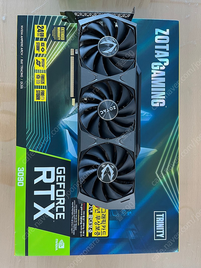 ZOTAC GAMING Geforce RTX 3090 그래픽카드 Trinity D6X 24GB