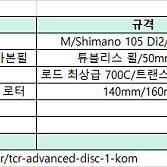 (판매) 자이언트 TCR 어드밴스 Disc1 Kom(2023년) 시마노105, Di2/카본프레임(카본휠 업글)