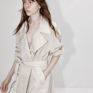 파르벵 트렌치코트 새상품 NYLON DOUBLE TRENCH COAT_IVORY